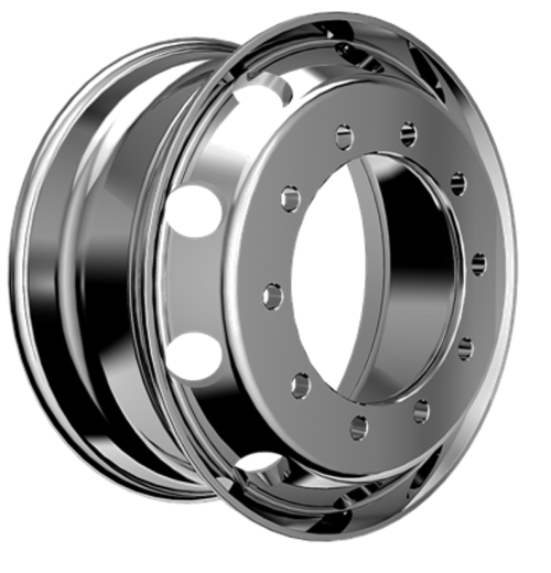 CWS 22.5X8.25 HUB PILOT 2 SIDED POLISH ALUMINUM WHEEL