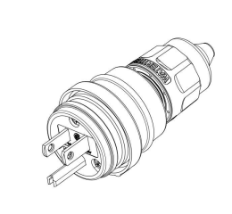 CONNECTOR NEMA 5-15R MALE WATERTIGHT PLUG