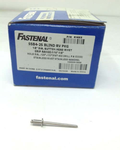 FASTENAL RIVET SS 1/8 DIA .063-.125 (PKGD 500/BOX)