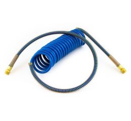 COILED AIR HOSE: BLUE 15' W/40\" LEAD POLAR