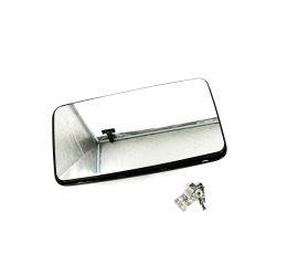 MIRROR HEAD-FLAT GLASS MANUAL HEATED BLACK