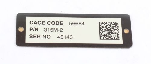 FABCO NAME PLATE - UID 315M-2
