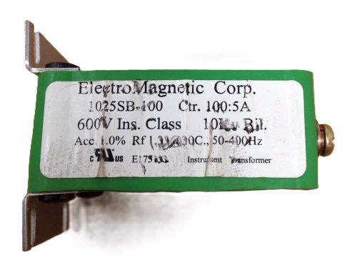 ELECTRIC METERING CORP. CURRENT TRANSFORMER 100:5