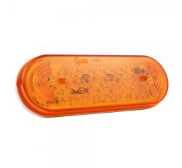 OVAL LED STROBE LIGHT - AMBER 12V