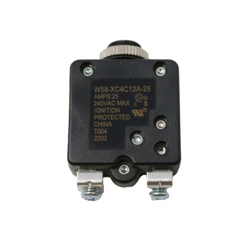 TYCO/POTTER & BRUMFIELD CIR BRKR THRM 25A 250V AC 50 V DC PUSH TO RESET