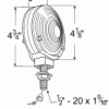 GROTE 4\" ZINC DIE CAST DOUBE-FACE LIGHT RED/AMBER