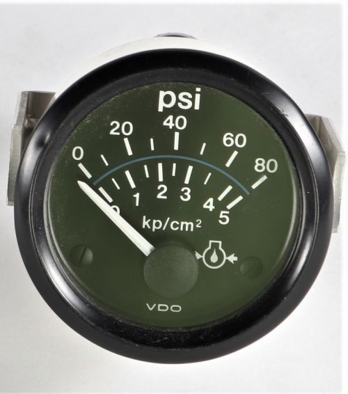 CONTINENTAL AG - VDO/SIEMENS OIL PRESSURE GAUGE 12V 0-80 PSI
