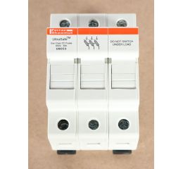FUSE HOLDER 30A 3-POLE 600VAC DIN RAIL