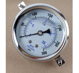 GAUGE 0-300 PSI/BAR 2 1/2\"\"CNTR