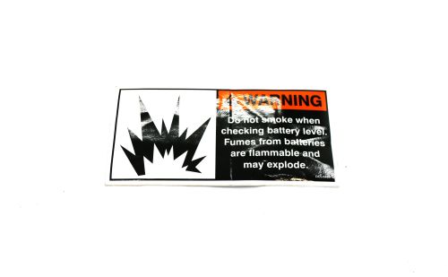 SCHWARZE NO SMOKING/BATTERY DECAL