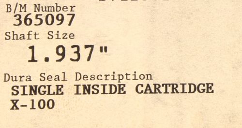 DURA SEAL X-100 Single Inside Cartridge 1.937in