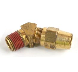 FITTING ELBOW: 45deg 1/2\"MNPT X 5/8 FLARE BRASS