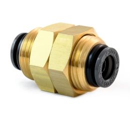 FITTING BULKHEAD UNION MALE 1/4T DOT PUSH COMP