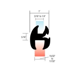 WEATHERSTRIP - 2-PIECE SELF-SEALING (PER FOOT)