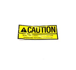 READ OPERATORS MANUAL DECAL