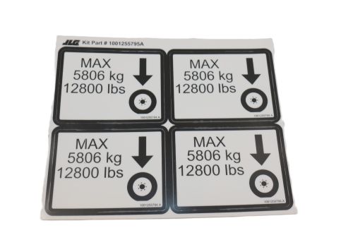 JLG DECAL - MAX TIRE LOAD KIT