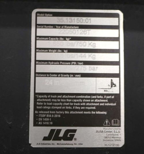 JLG BUCKET 1400mm WIDE