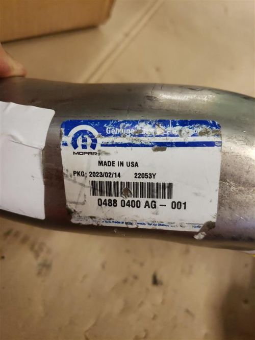 MOPAR EXHAUST CROSSUNDER PIPE
