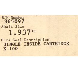 X-100 Single Inside Cartridge 1.937in