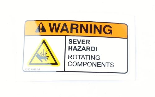 ATLAS COPCO LABEL:SEVER HAZARD ROTATING