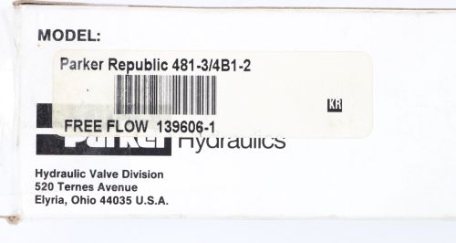 PARKER CHECK VALVE