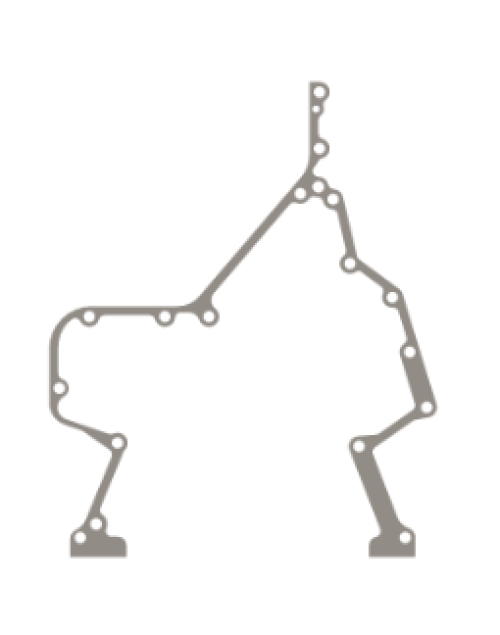 CUMMINS GEAR HOUSING GASKET FOR BS3 AUTO 5.9L B ENGINE.