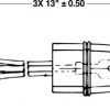 TRUCK-LITE SIGNAL-STAT  TURN SIGNAL PLUG  STRIPPED END  14IN.