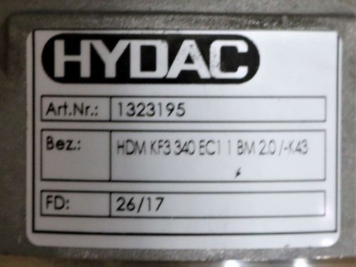HYDAC FILTER ASSEMBLY - FUEL - HIGH CAPACITY