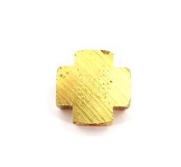 FITTING PIPE CROSS BRASS 1/8IN FEMALE TO FEMALE