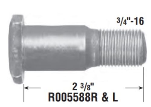 MERITOR WHEEL STUD  SINGLE END  RH