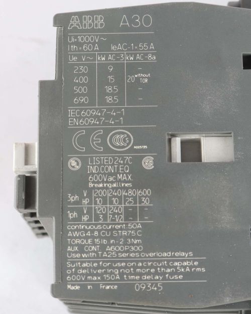 ABB CONTACTOR 3-POLE 32A