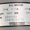 JOHN DEERE MOTOR 24V DC  2.5 A  2300 RPM