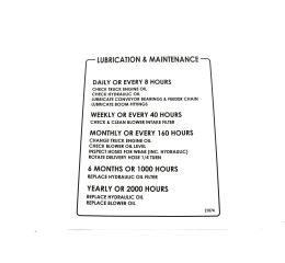 DECAL LUBE AND MAINTENANCE DECAL