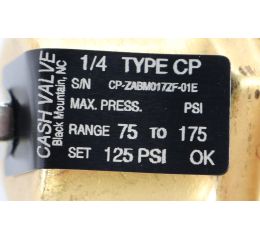PNEUMATIC PRESSURE PILOT VALVE 75-175psi SET 125