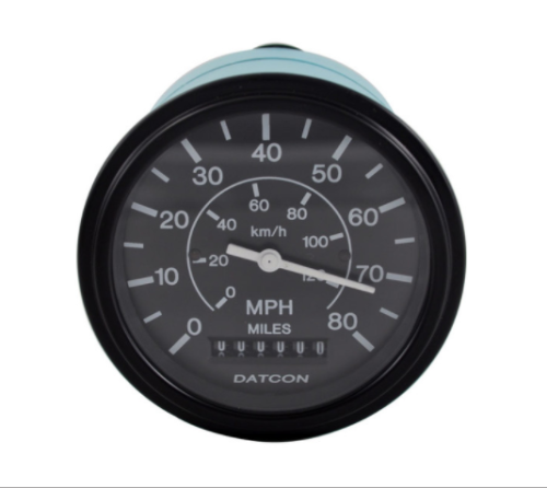 CENTROMOTION-MAXIMATECC-MAXIMA TECH/DATCON INSTRUM SPEEDOMETER - 0-80 MPH  3 3/8 IN  12V