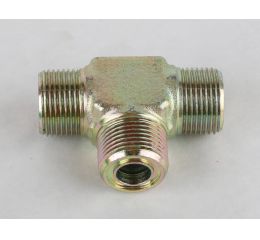 TEE: FLAT FACE O-RING SEAL 1.00-14 THREAD
