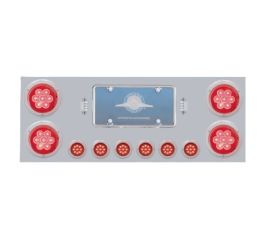 TAIL PANEL REAR  SS  4X 7 LED 4\" REFLECTOR LIGHTS