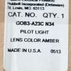 HUBBELL LIGHT - PILOT AMBER LED 12V