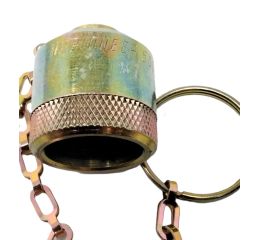 DUST CAP: STEEL W/CHAIN