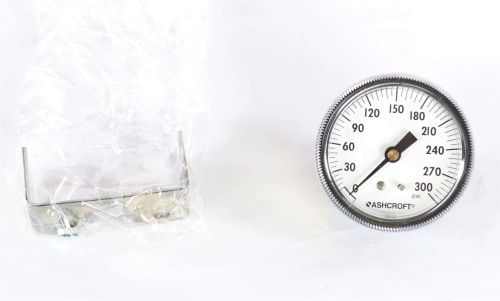 ASHCROFT PRESSURE GAUGE 0-300PSI 2.5in 1/4 NPT PANEL MOUNT
