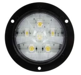 LED BACK-UP LIGHT  BLACK FLANGE MOUNT  12V