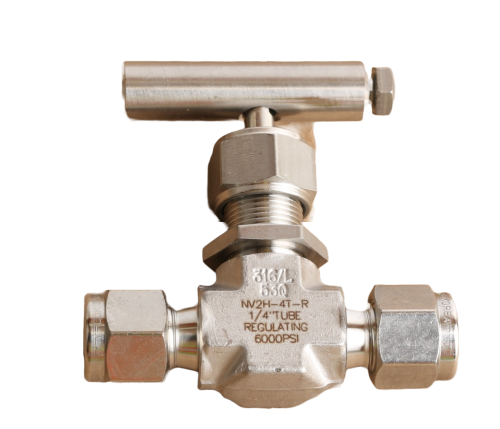 HY-LOK NEEDLE VALVE SS 1/4in TUBING COMPRESSION