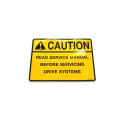 CAUTION READ SERVICE MANUAL DECAL