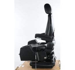 SEAT: SUSPENSION BLACK VINYL W/ARMS & PODS