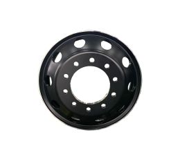 24.5X8.25 HUB PILOT SATIN BLACK FINISH WHEEL