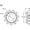 HOLLAND FIFTH WHEEL PINION GEAR BROACHED -50000/50000 NO LUBE (LG5)