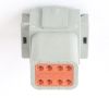 AMPHENOL CONNECTOR 8 PIN RECEPTACLE - GREY A-KEYWAY