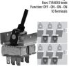 RED DOT 71R SERIES TOGGLE SWITCH - 10 TERMINALS