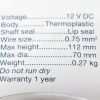 IWS QL SUBMERSIBLE BILGE PUMP SBP65  12VDC  1GPH
