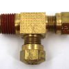 PARKER FITTING PIPE MALE RUN TEE BRASS  1/4 X 1/4IN